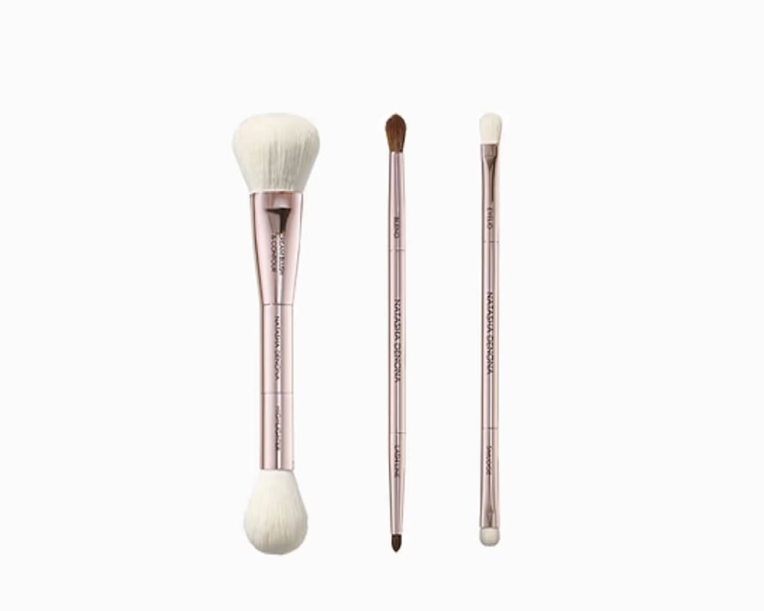 TRAVEL BRUSH SET & MAKEUP POUCH (SET DE BROCHAS)